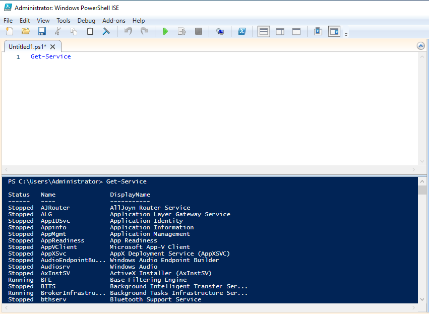 Get-Service