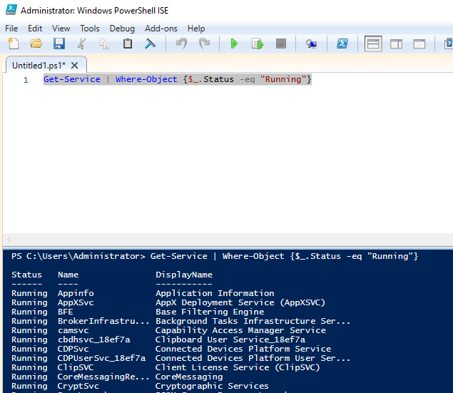 Get Running Services