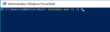 Windows Server shutdown